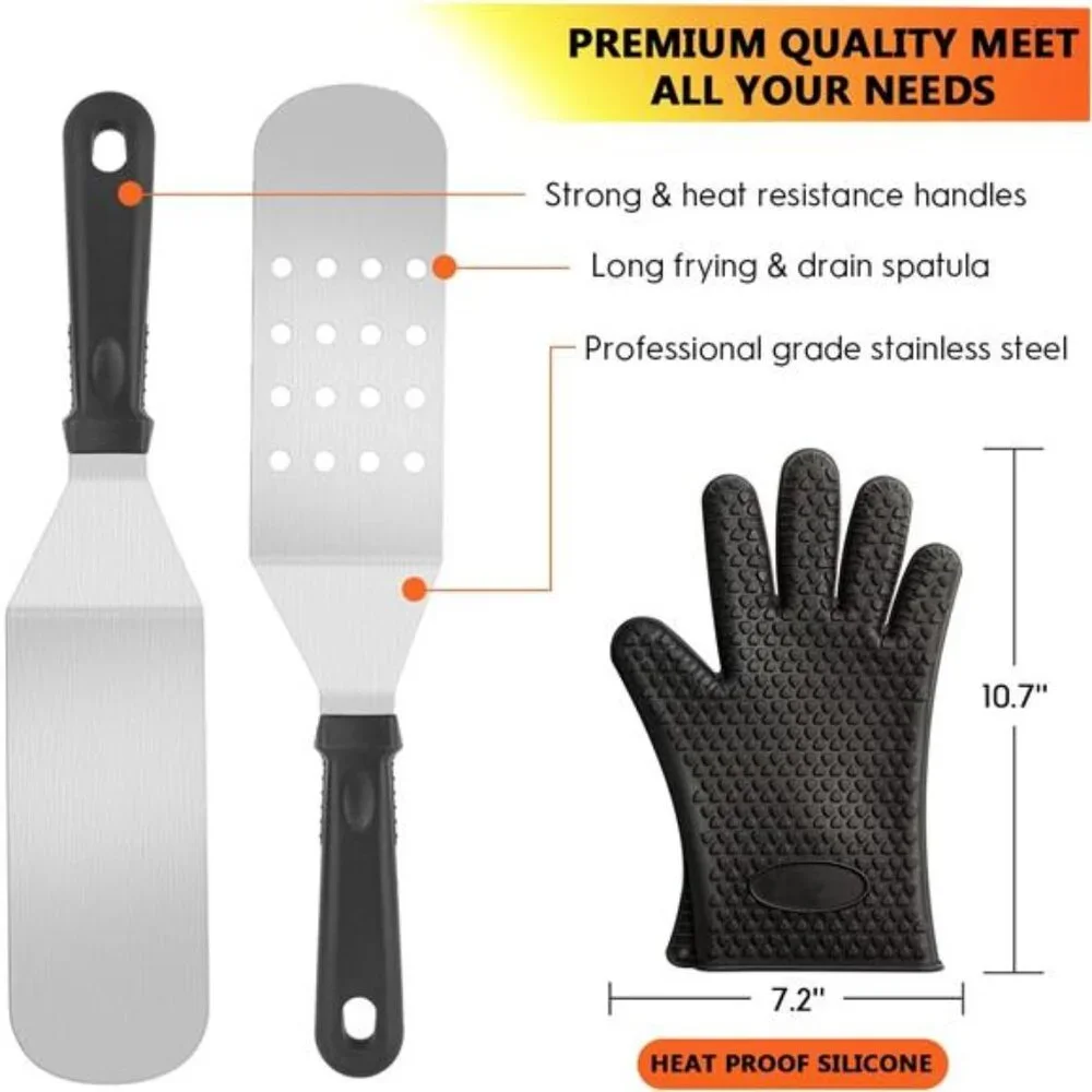 Griddle Accessories Kit, 135 Pcs Griddle Grill Tools Set for Blackstone